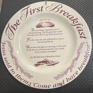 Ceramic Collector Plate - Biblical Story of "The First Breakfast”